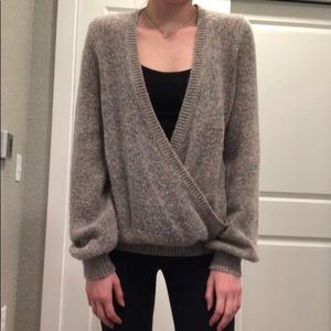 Free People Surplice Gray Sweater Size Small